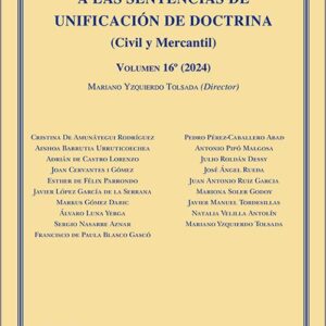 COMENTARIOS A LAS SENTENCIAS DE UNIFICACIÓN DE DOCTRINA (Civil y Mercantil). Volumen 16º (2024)